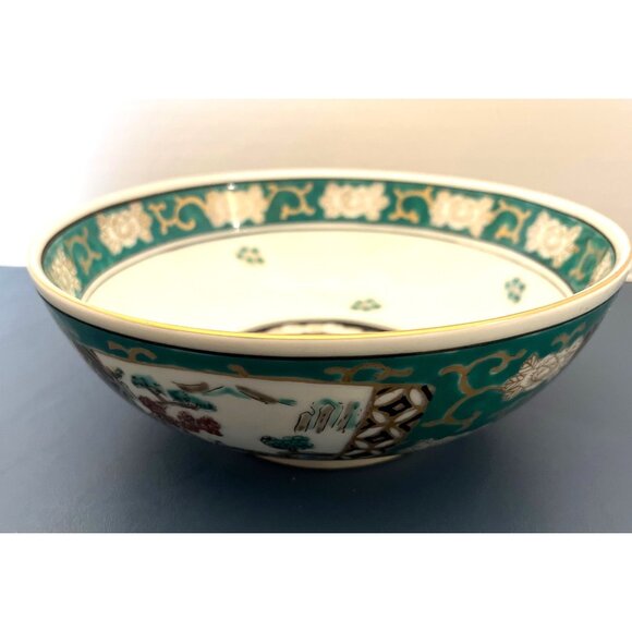 Vintage Gold Imari Japanese Hand Painted Serving Bowl 7 1/2” Diameter - Picture 5 of 11